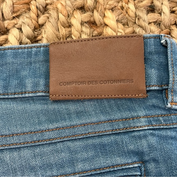 Comptoir Des Cotonniers Jeans Women 40 Flare Euro Hippie Boho 31 X 31 Stretch - Picture 11 of 15